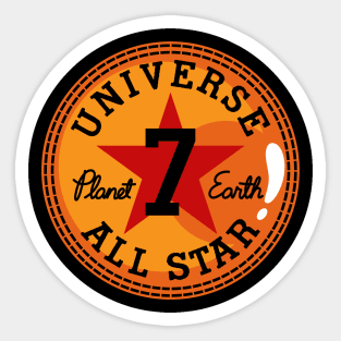 Universe 7 All Star Earth Tournament Of Power Anime Manga Logo Parody Sticker